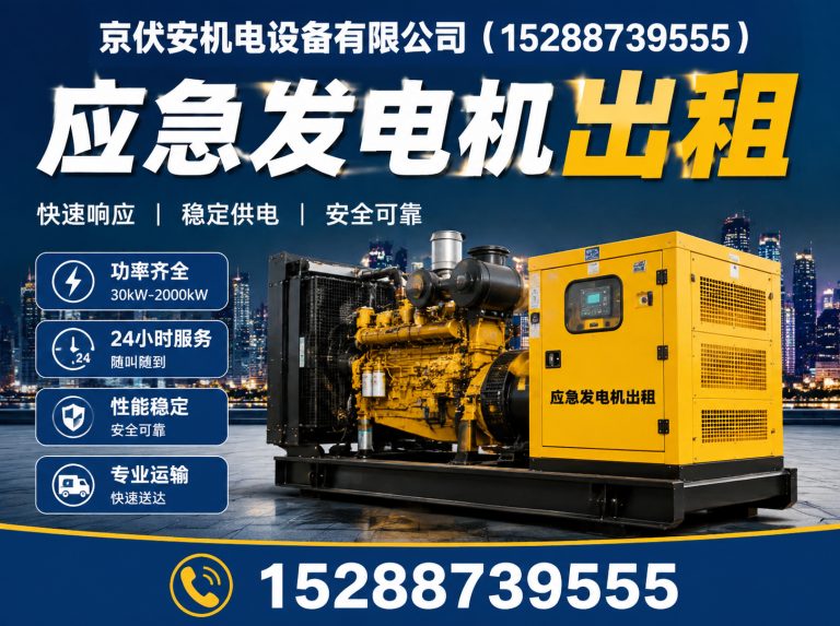 珠海应急发电机出租展示图